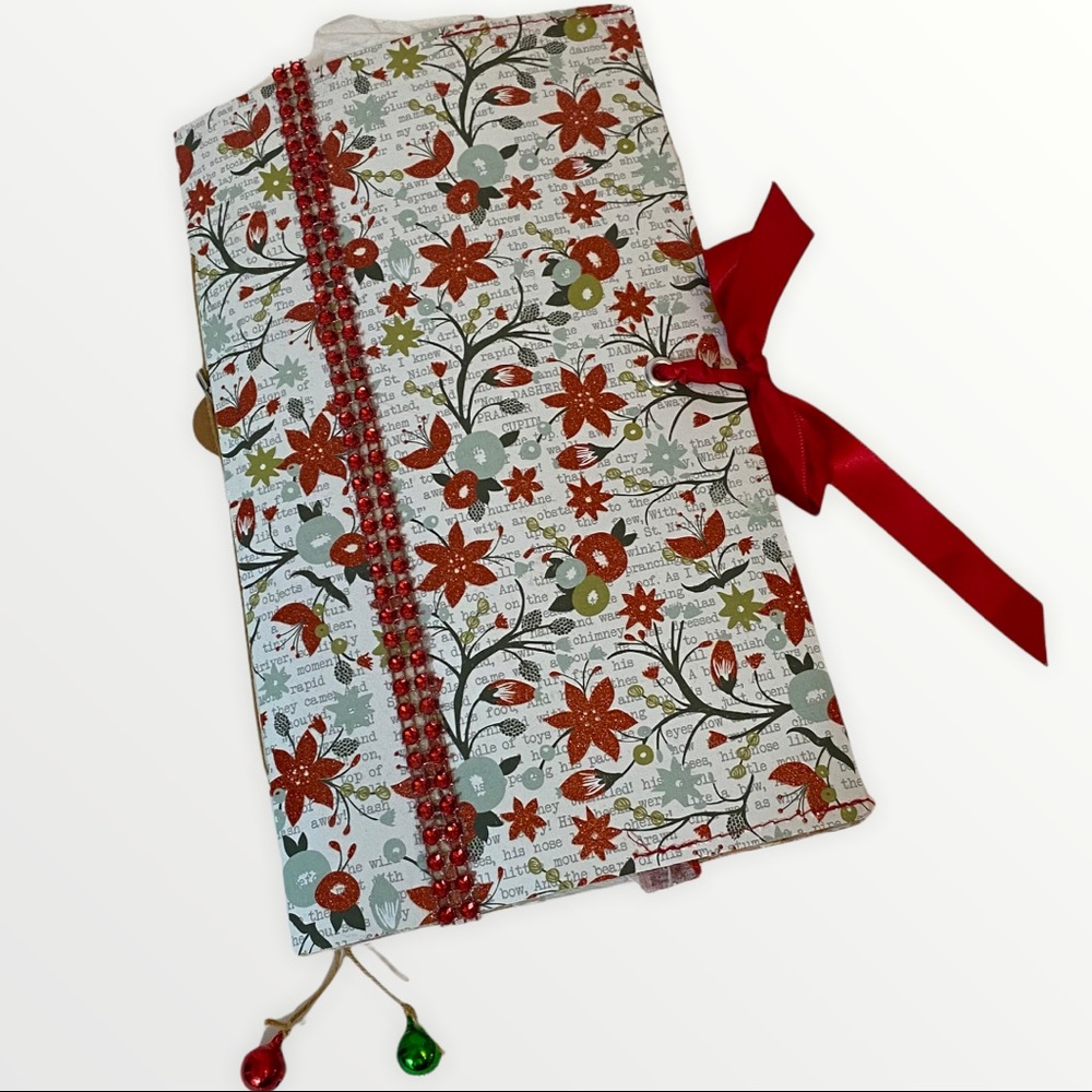 Handmade Christmas Holiday Journal, Scrapbook, Diary, Memory Book